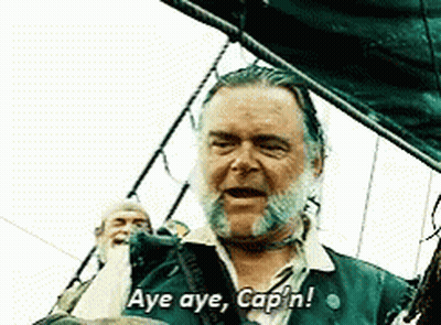 Man With Beard Saying Aye Aye Captain GIF