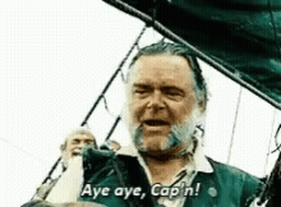 Man With Beard Saying Aye Aye Captain GIF
