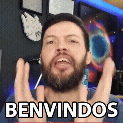 Man With Beard Saying Benvindos GIF