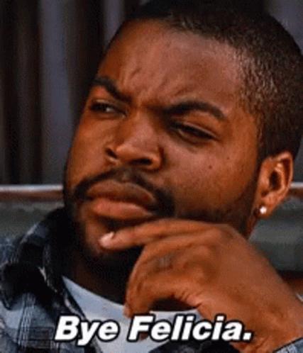 Man With Beard Saying Bye Felicia GIF