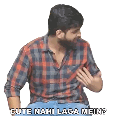 Man With Beard Saying Cute Nahi Laga Mein Sticker