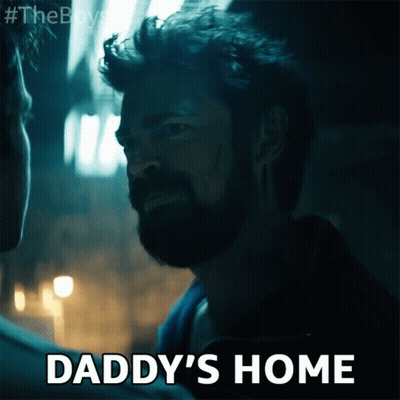 Man with Beard Saying Daddy's Home