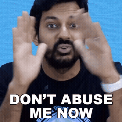 Man With Beard Saying Don't Abuse Me Now With Hands GIF