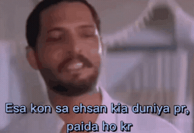 Man With Beard Saying Esa Kon Sa Ehsan Kia Duniya Pr GIF