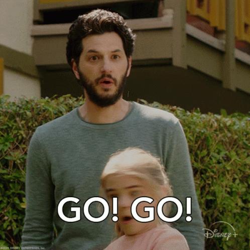 Man With Beard Saying Go Go GIF