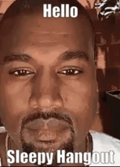 Man With Beard Saying Hello Sleepy Hangout GIF