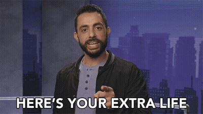Man With Beard Saying Here's Your Extra Life GIF