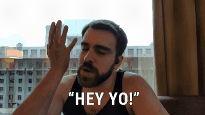 Man With Beard Saying Hey Yo GIF