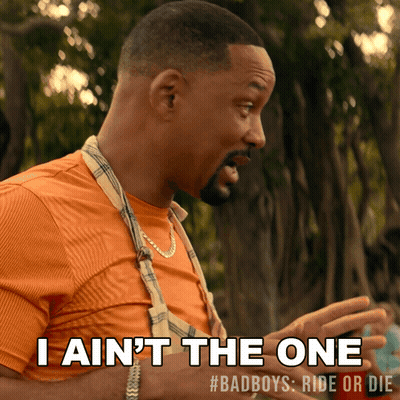 Man With Beard Saying I Ain't The One GIF