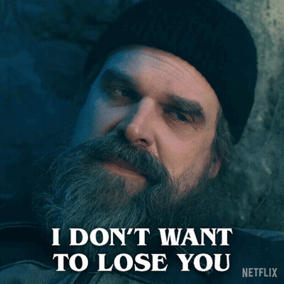 Man With Beard Saying I Don't Want To Lose You GIF