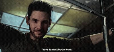 Man With Beard Saying I Love To Watch You Work GIF