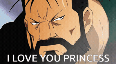 Man With Beard Saying I Love You Princess GIF