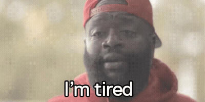 Man With Beard Saying I'm Tired GIF