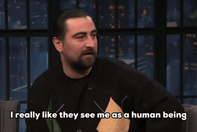 Man With Beard Saying I Really Like They See Me As A Human Being GIF