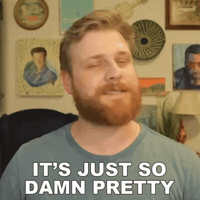 Man with Beard Saying It's Pretty