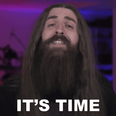 Man with Beard Saying It's Time