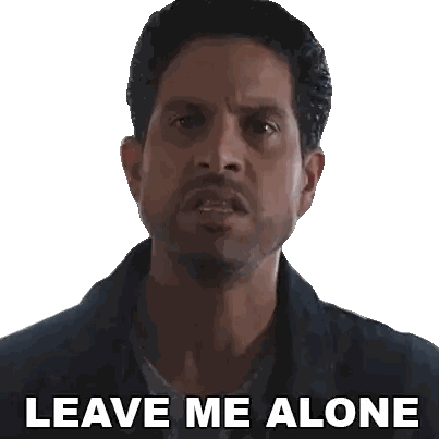Man With Beard Saying Leave Me Alone Sticker
