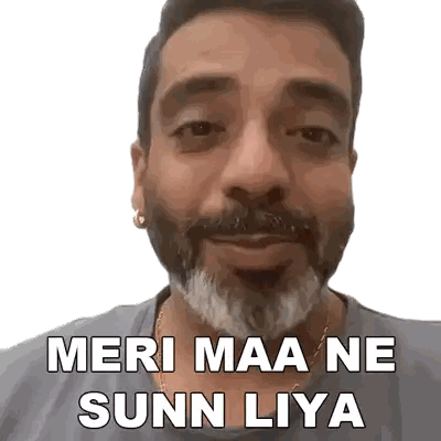 Man With Beard Saying Meri Maa Ne Sunn Lya Sticker