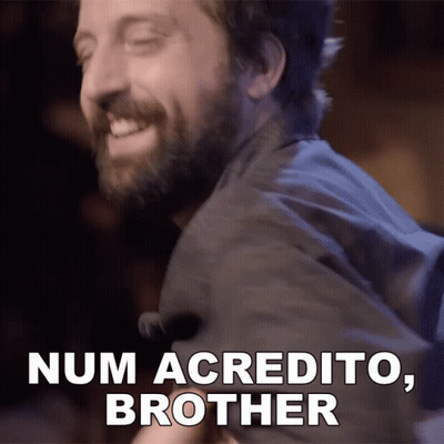Man With Beard Saying Num Acredito Brother GIF