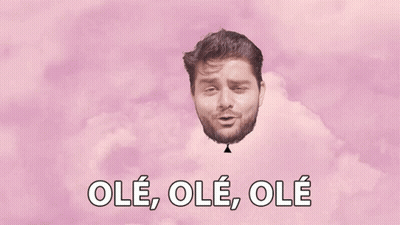 Man With Beard Saying Ole Ole Ole GIF