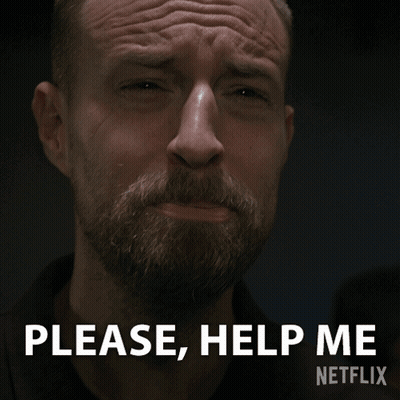 Man With Beard Saying Please Help Me GIF
