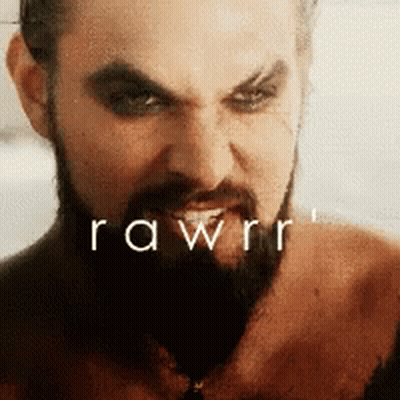 Man With Beard Saying Rawr GIF