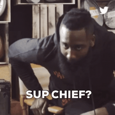 Man With Beard Saying Sup Chief GIF