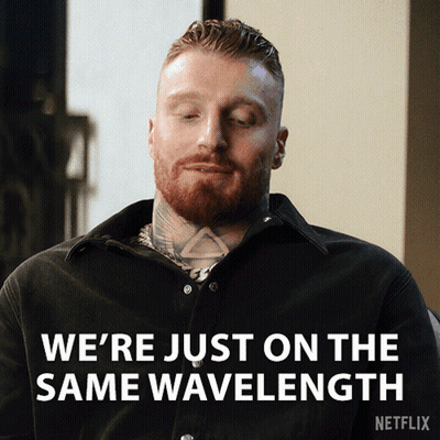 Man With Beard Saying We're On Same Wavelength GIF