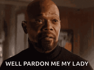 Man With Beard Saying Well Pardon Me My Lady GIF