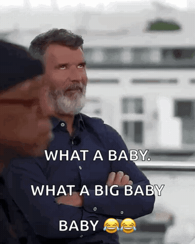 Man With Beard Saying What A Baby And What A Big Baby GIF