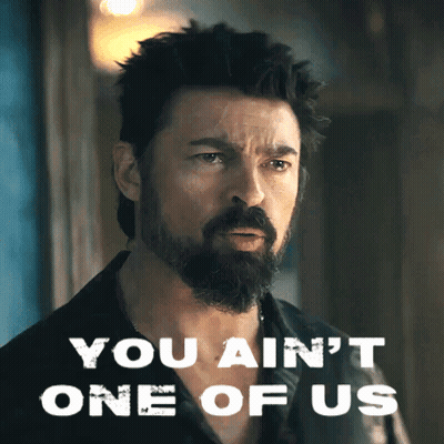 Man With Beard Saying You Ain't One Of Us GIF