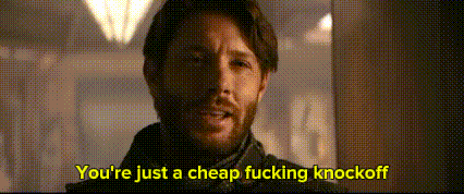 Man With Beard Saying You're A Cheap Knockoff GIF