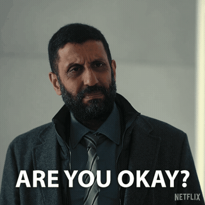 Man With Beard Says Are You Okay GIF