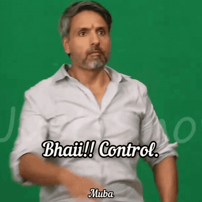 Man With Beard Says Bhai !! Control GIF