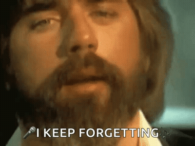 Man With Beard Says I Keep Forgetting At Microphone GIF