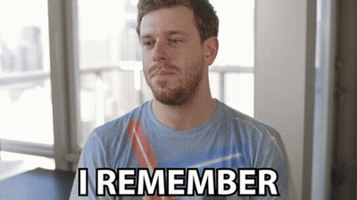 Man With Beard Says I Remember GIF