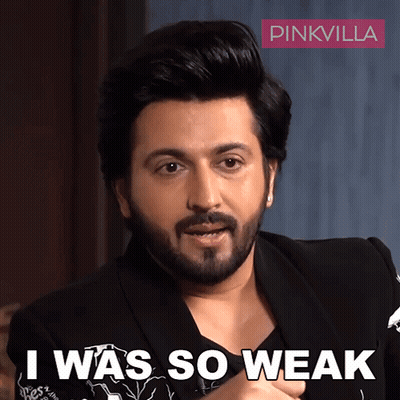 Man With Beard Says I Was So Weak Pinkvilla Logo GIF