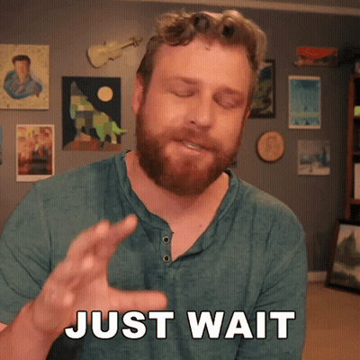 Man With Beard Says Just Wait GIF