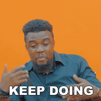 Man With Beard Says Keep Doing Hands Outstretched GIF