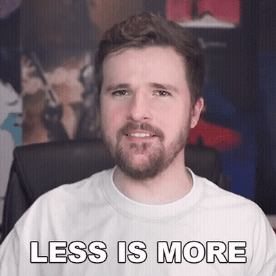 Man With Beard Says Less Is More GIF
