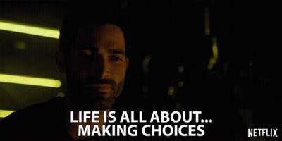 Man With Beard Says Life Is All About Making Choices On Netflix GIF