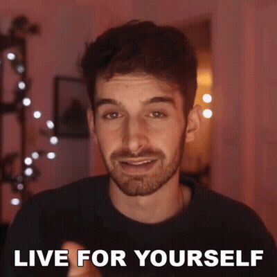 Man With Beard Says Live For Yourself GIF