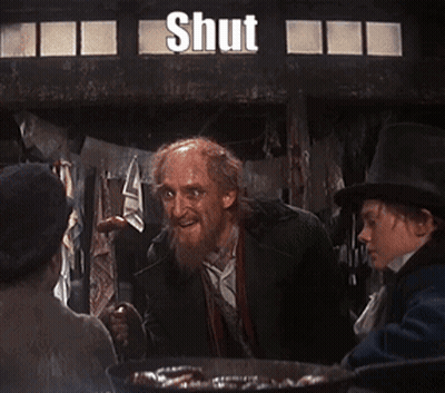 Man With Beard Says Shut Up And Drink Your Gin GIF