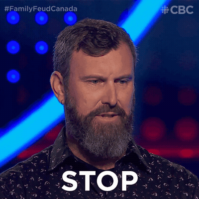 Man With Beard Says Stop GIF
