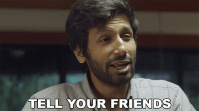Man With Beard Says Tell Your Friends GIF