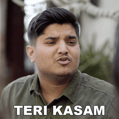 Man With Beard Says Teri Kasam GIF