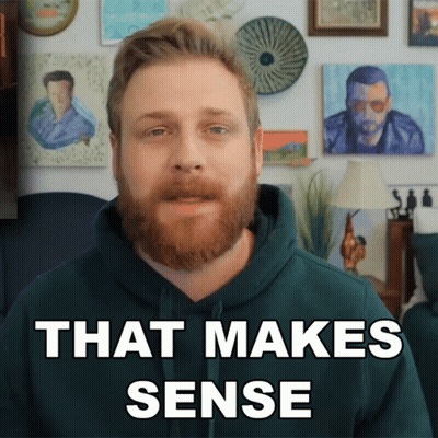 Man With Beard Says That Makes Sense GIF