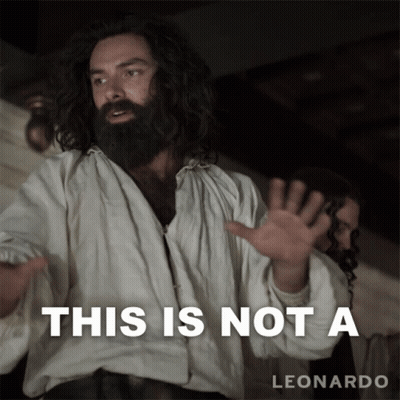 Man With Beard Says This Is Not A Leonardo GIF