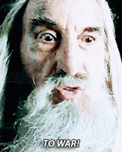 Man With Beard Says To War GIF