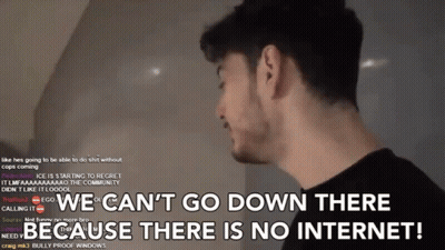 Man With Beard Says We Can't Go Down There No Internet GIF